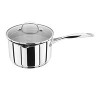 Stellar Profile Stainless Steel Draining Saucepan with Lid 20cm 3.25L Induction Ready, Oven Safe, Dishwasher