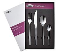 Stellar Rochester 16-Piece Stainless Steel Cutlery Set in Gift Box for 4 People, Dishwasher Safe
