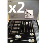 Stellar Rochester Polished 44 Piece Cutlery Boxed Sets BL58 TWO SETS