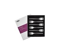 Stellar Rochester 6 Piece Stainless Steel Pastry Fork Set for 6 Place Setting, Gift Box, Dishwasher Safe