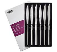 Stellar Rochester Set of 6 Stainless Steel Steak Knives in Gift Box, Dishwasher Safe
