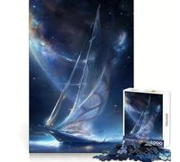 Stellar Sailboat 1000 Pieces Jigsaws Adults Puzzles Gifts Reason Skill Toy Stress Release Exact Cut Santa Wish List 38x26cm