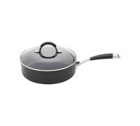 Stellar Saute Pan - Verve range, 24cm Non-Stick, Black Aluminium, Soft Grip