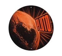 Stellar Sky Pluto Dwarf Planet Cosmos Celestial Metal Tin Sign