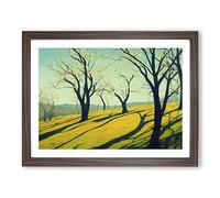 Stellar Spring Forest Framed Print | A3 Walnut Framed Wall Art | Ready to Hang | Modern Landscape Picture | Living Room Bedroom Lounge Office