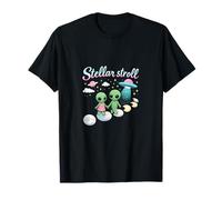 Stellar Stroll Cute UFO Pun Alien Moon Walk T-Shirt