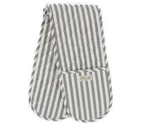 Stellar Textiles 100Cm Grey Stripe Double Oven Mitt