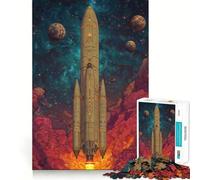 Stellar Titan Departure for Adults 1000 Piece Jigsaw Puzzle Mind Puzzle Relaxing Fun Image Assembly Warm Surprise 38x26cm