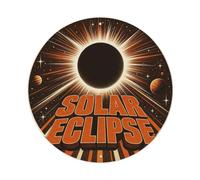 Stellar Total Solar Eclipse Sun Rays Cosmic Survey Space Metal Tin Sign Plaque Wall Decor for Cafe, Man Cave, Club Bar, Office, Home Garden Round Metal Poster 8x8Inch