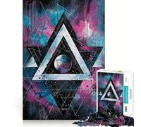Stellar Triangle Jigsaw Puzzles for Adults1000 Pieces Smart Toy Soothing Play Accurate Cut Art Collectible 38x26cm