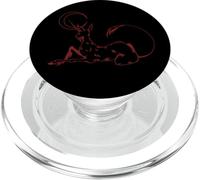 Stellar Unicorn Lying Down with Celestial Crescent Moon PopSockets PopGrip for MagSafe