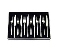 Stellar Winchester 12 Piece Stainless Steel Steak Knife and Fork Set in Gift Box for 6 People - Dishwasher Safe