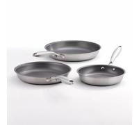 Stellar Zero 3 Piece Uncoated Frying Pan Set