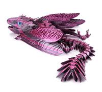 Stellarscale 3D Printed Wyvern Dragon With Wings, Articulated & Fidget Dragon, Adjustable Wings, Desktop Pet