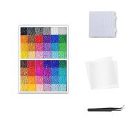 Stellastar Perler Beads 48 Colors 26000 Piece 2.6mm Mini Fuse Beads Kit with Pegboards Accessories for DIY Crafts, Pixel Art Home Decoration