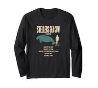 Stellers Sea Cow Facts Ice Age Size Comparison Chart Long Sleeve T-Shirt