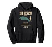 Stellers Sea Cow Facts Ice Age Size Comparison Chart Pullover Hoodie