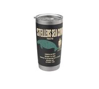 Stellers Sea Cow Facts Ice Age Size Comparison Chart Stainless Steel Insulated Tumbler