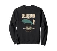 Stellers Sea Cow Facts Ice Age Size Comparison Chart Sweatshirt