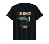 Stellers Sea Cow Facts Ice Age Size Comparison Chart T-Shirt