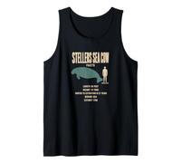 Stellers Sea Cow Facts Ice Age Size Comparison Chart Tank Top