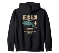 Stellers Sea Cow Facts Ice Age Size Comparison Chart Zip Hoodie
