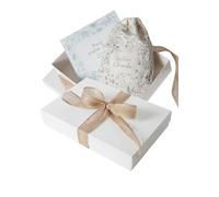 Stellou & Friends Baby Cashmere Gift Set with Baby Book - Newborn Gift Box with 100% Cashmere Blanket and Hat, 'My First Year' Memory Album, Perfect Gifts for Birth & Grey