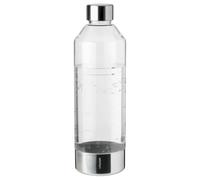 Stelton Brus Carbonating Bottle 1.15L - Reusable BPA-Free PET Bottle with Stainless Steel Lid & Base, for Brus Sparkling Water Maker, Clear