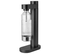 Stelton Brus Carbonator Black Metallic - Home Soda & Sparkling Water Maker, Reusable Bottle Included, Compatible with 425g/60L CO2 Cylinders (M18 x 1.5)