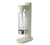 Stelton Brus Sparkling Water Maker & Soda Maker with Bottle - Water Carbonator, Adjustable Fizz Level, Scandinavian Design, Soft Sand