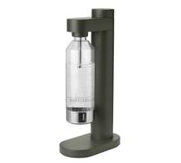 Stelton Brus Sparkling Water Maker & Soda Maker with Bottle - Water Carbonator, Adjustable Fizz Level, Scandinavian Design, Dark Forest
