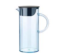 Stelton EM77 Jug with Lid, 1.5L, Blue - Elegant Tall Pitcher for Chilling Drinks, Water, Ice Cubes, Fridge - Erik Magnussen Design - Table Serving