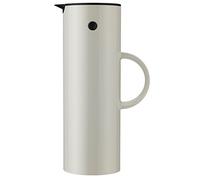 Stelton EM77 Vacuum Jug 1 L Sand - Erik Magnussen Design Icon, Coffee & Tea Thermos with Rocker Stopper & Screw Cap, Keeps Liquids Hot or Cold, Danish Made Since 1977