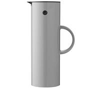 Stelton EM77 Vacuum Jug 1L - Danish Design Thermos in ABS Plastic with Glass Insert, Magnetic Easy-Pour Lid & Screw Top - Insulated Carafe for Hot and Cold Drinks, Light Grey