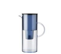 Stelton EM77 Water Filter Jug - Compatible with Brita Water Filter Cartridges - Modern Style Plastic Water Jug - Reduces Chlorine, Limescale - 2 Litres, Blue