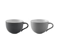 Stelton Emma Cup Grey, Set of 2, Coffee Cup, Mug, Stoneware Grey, 350 ml