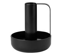 Stelton - Ida Candle Holder, Black - Black