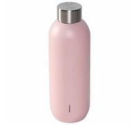 Stelton Keep Cool Vacuum Insulated Bottle 0.6L, Soft Rose, Stainless Steel, Thermo Drinking Bottle, Keeps Drinks Cold 24H/Warm 12H, Designed by DebiasiSandri