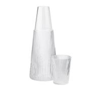 Stelton Pilastro carafe with drinking glass Clear