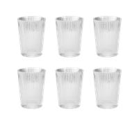 Stelton Pilastro Drinking Glasses - Ribbed Water Glasses Set - Dishwasher Safe, Stackable, for Hot & Cold Drinks - 150 ml - Set of 6
