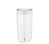 Stelton to Go Click Vacuum Insulated Cup 0.4L Chalk - Reusable Travel Mug for Hot & Cold Drinks, One-Hand Smart Click Function, 360-Degree Drinking