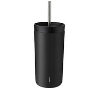 Stelton - To Go Sip Thermo Cup With Straw 40 cl, Soft Black - Soft Black