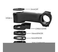 Stem | Aluminium Stem Height Adjustable | 7 Degree Adjustable with Inner Cable Guide, Bicycle Accessories for Road Bike, Mountain Bike & Long Distance Adventures