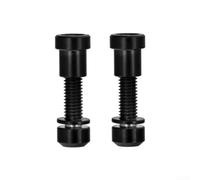 Stem Bolts M5x18mm 2 Pack Constructed from Metal Alloy with Nuts for Stem Lockout Installation on For Mountain and Road Bicycle Frames (Two Black)
