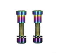 Stem Bolts M5x18mm 2 Pack Constructed from Metal Alloy with Nuts for Stem Lockout Installation on For Mountain and Road Bicycle Frames (Two Multicolored)