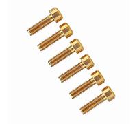 Stem Bolts, Stem Screw 6pcs Set M5 16mm Titanium Alloy Fixed Stem Rust Proof Stem Ti Alloy Fixed Screw for Mountain Stem Stems (Gold)