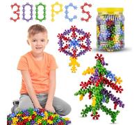 STEM Building Toys - 300 PCS Building Blocks, STEM Toys Educational Discs Sets Interlocking, 3+ Educational Toys, Toddler Building Toys, Kindergarten Toys, Fine Motor Toys, Building Games Toy