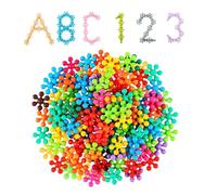 Stem Building Toys - BPA Free 100 Pieces | 3D Snowflake Building Blocks | Rotatable Interlocking Solid Set | For Preschool Learning Education Creative Play And Professional Daily Use