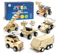 STEM Car Toys Age 8 9 10 11 12 13 14, Science Experiments for Kids, Science Kits for Kids, Wooden Car Engineering Kits Activity Toys Gifts for 8 9 10 11 12 13 14 Year Old Boys