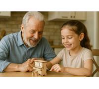 STEM DIY Wooden Piano Music Box, Educational Assembly Kit with Stool, Science Technology Engineering Mathematics Learning Toy, 13.5x5.5x20.3 cm